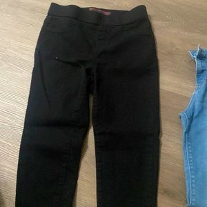 Black skinny jeans stretch waist band